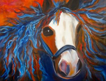 Original Abstract Expressionism Horse Paintings by Jenny Jonah