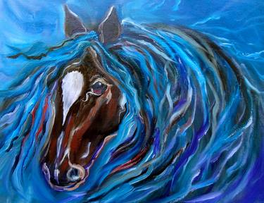 Original Abstract Horse Paintings by Jenny Jonah