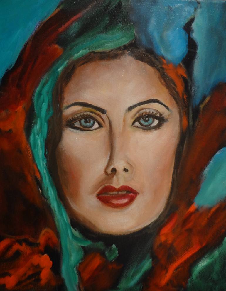 Mysterious Lady Painting by Jenny Jonah | Saatchi Art