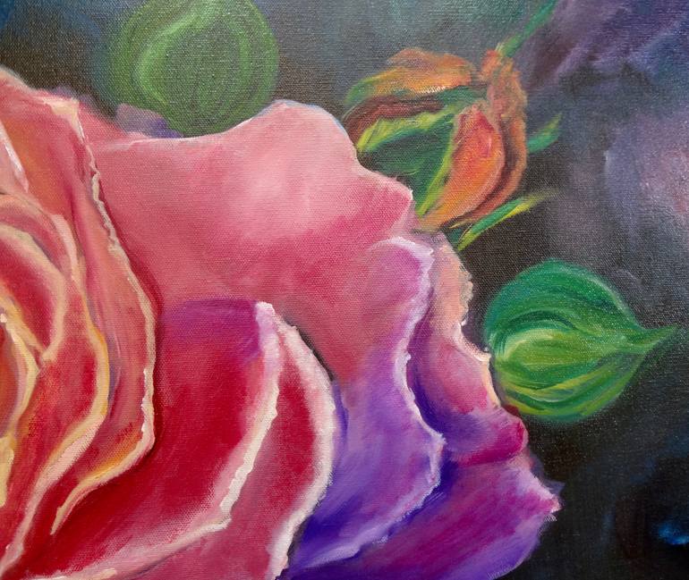 Original Art Deco Floral Painting by Jenny Jonah