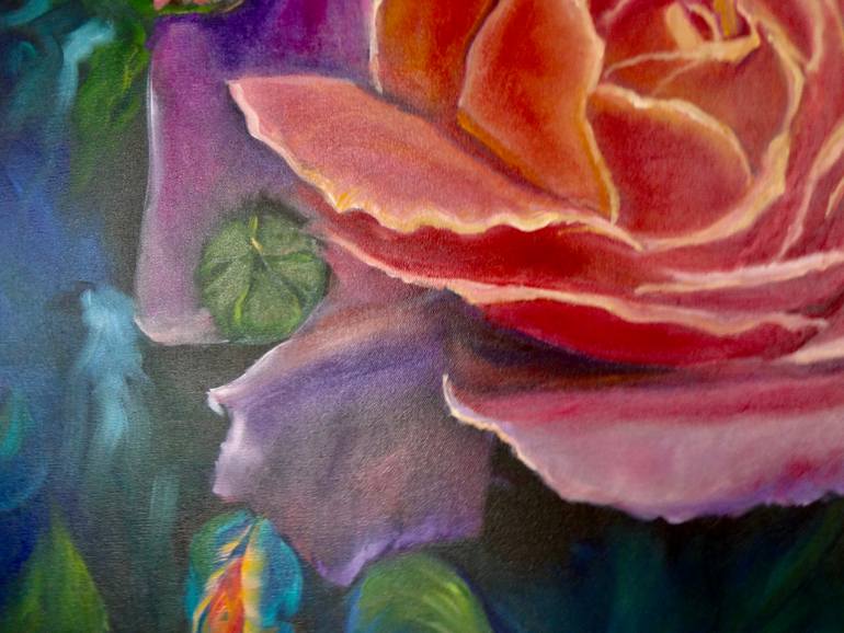 Original Art Deco Floral Painting by Jenny Jonah