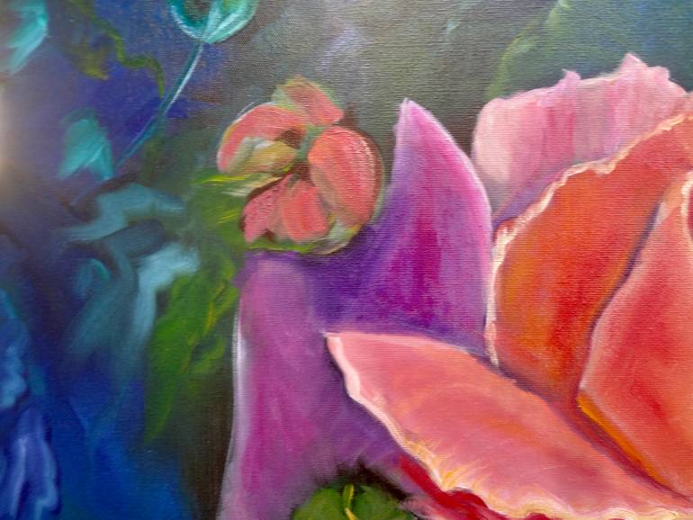 Original Art Deco Floral Painting by Jenny Jonah