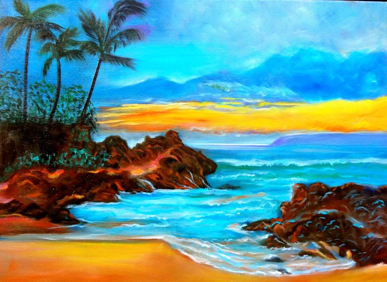 Original Impressionism Seascape Painting by Jenny Jonah