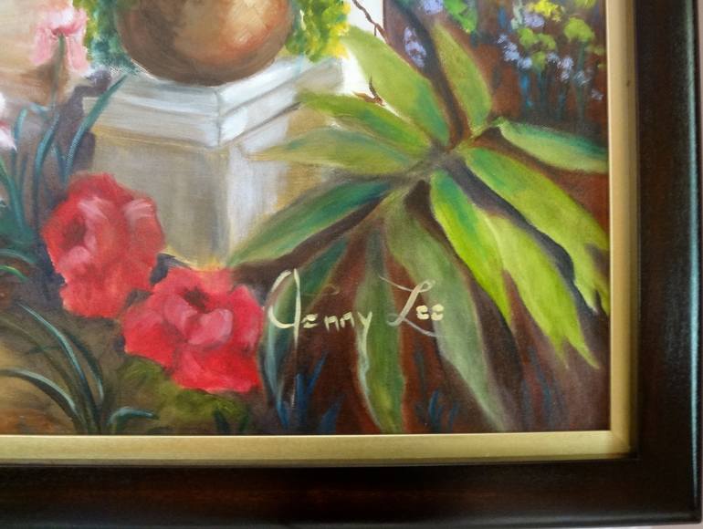 Original Art Deco Garden Painting by Jenny Jonah