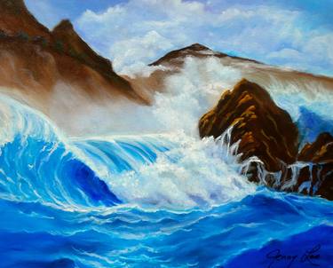 Original Abstract Expressionism Seascape Paintings by Jenny Jonah