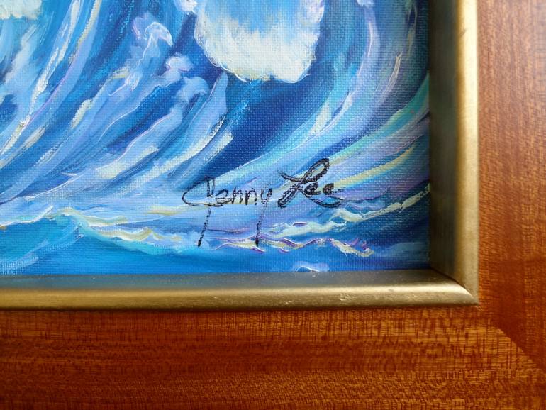 Original Art Deco Seascape Painting by Jenny Jonah