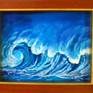 Custom made solid mahogany wood frame with gold trim