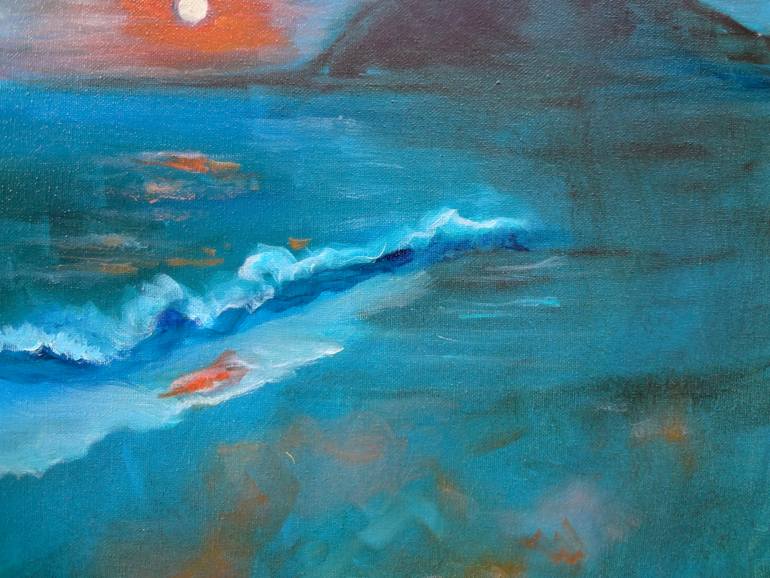 Original Art Deco Beach Painting by Jenny Jonah