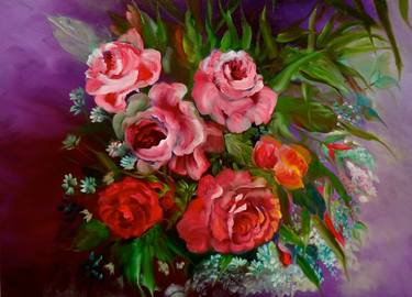 Print of Fine Art Floral Paintings by Jenny Jonah