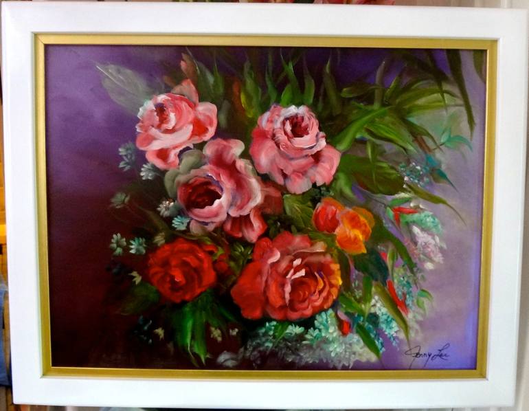 Original Fine Art Floral Painting by Jenny Jonah