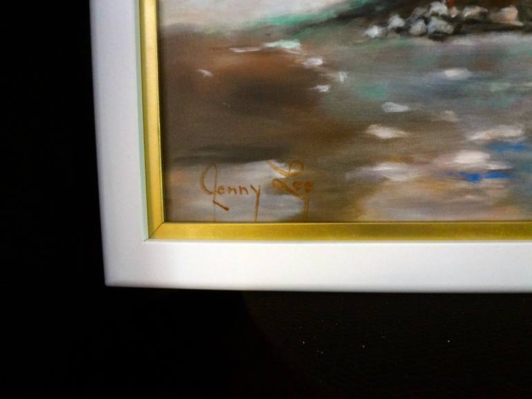 Original Abstract Expressionism Beach Painting by Jenny Jonah