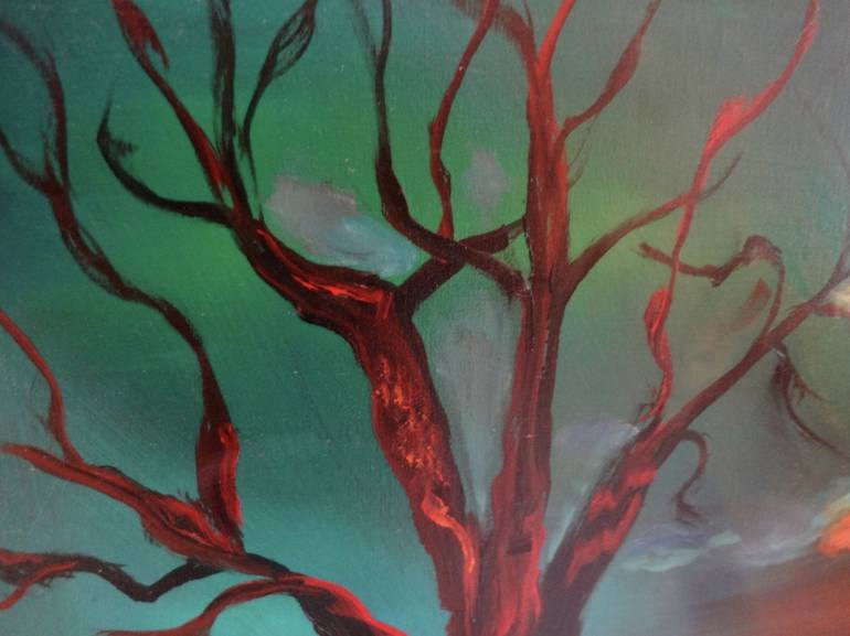 Original Abstract Expressionism Tree Painting by Jenny Jonah