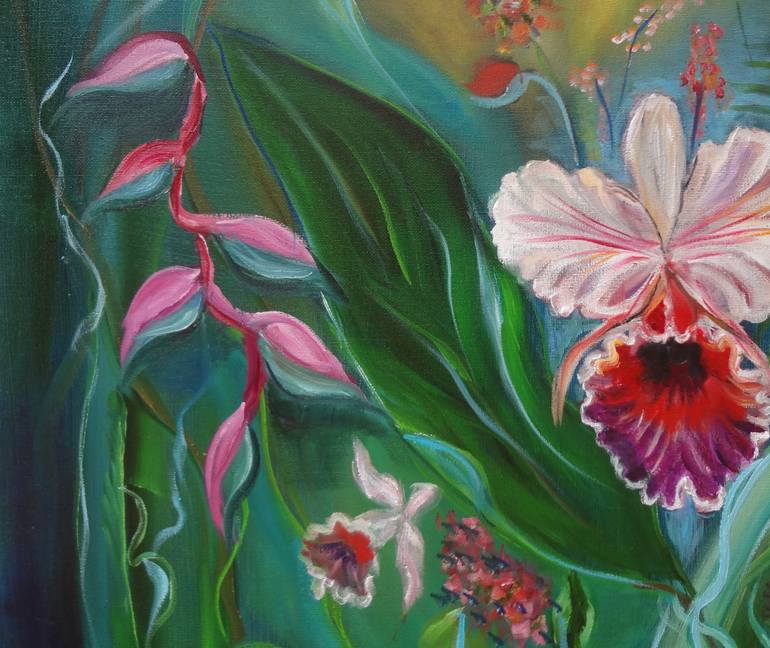 Original Art Deco Floral Painting by Jenny Jonah