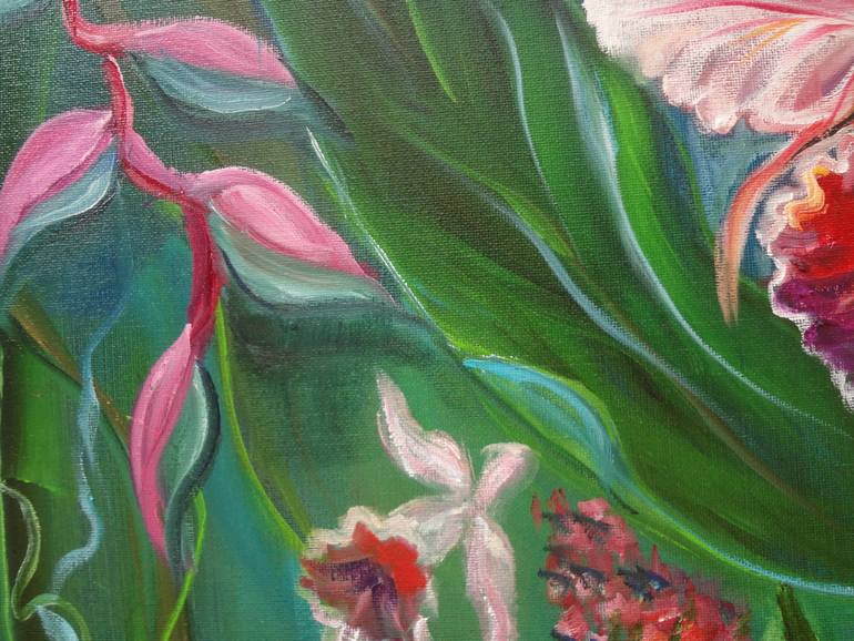 Original Art Deco Floral Painting by Jenny Jonah