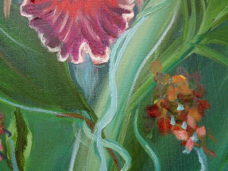Original Art Deco Floral Painting by Jenny Jonah