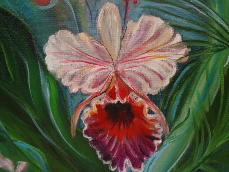 Original Art Deco Floral Painting by Jenny Jonah
