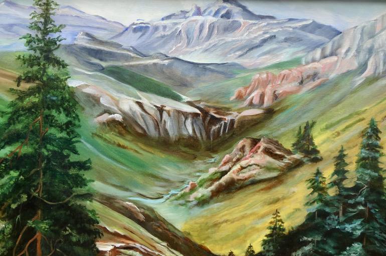 Original Expressionism Landscape Painting by Jenny Jonah