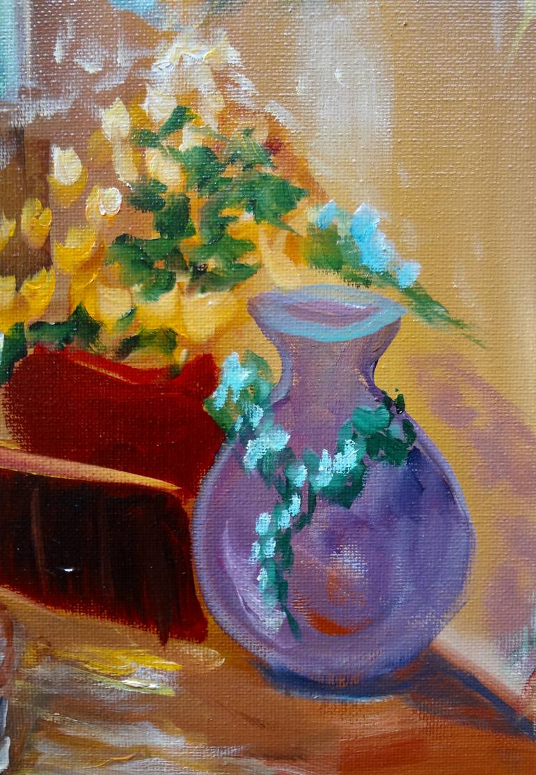 Original Abstract Expressionism Floral Painting by Jenny Jonah