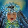 Original oil painting on stretched canvas.  the Merrie Monarch Hula Festival takes place each yer on the Big Island of Hawaii where dance competition and colorful costumes are abundant.