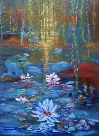 Evening at Monet's Pond thumb