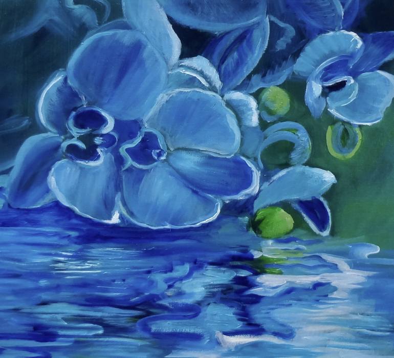Blue Orchid Reflections - Print