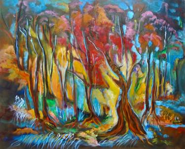 Original Fine Art Abstract Paintings by Jenny Jonah