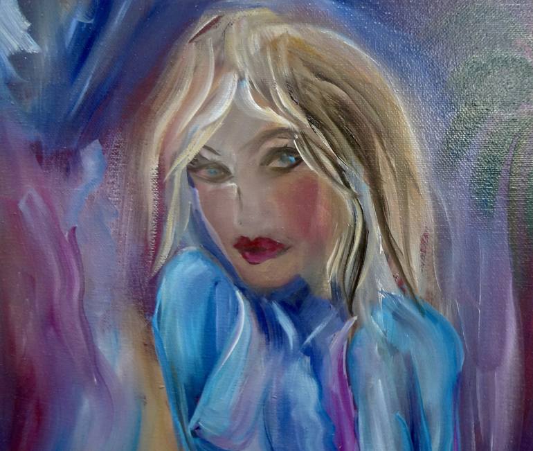 Original Abstract Expressionism Portrait Painting by Jenny Jonah