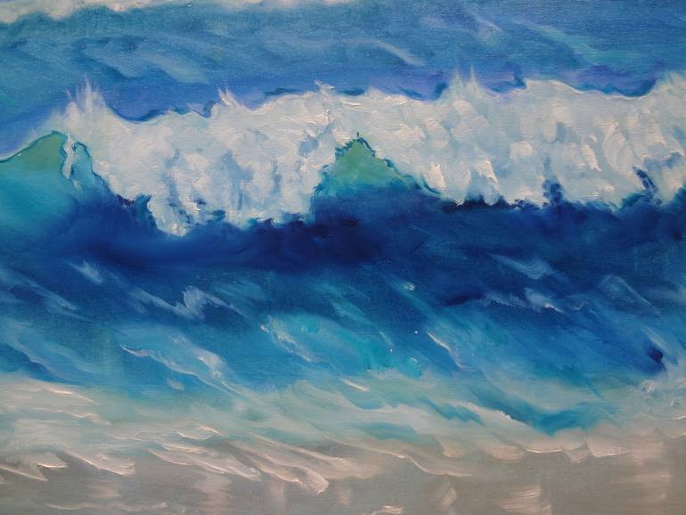 Original Art Deco Beach Painting by Jenny Jonah