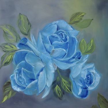 Saatchi Art Artist Jenny Jonah; Paintings, “Blue Rose Bouquet” #art
