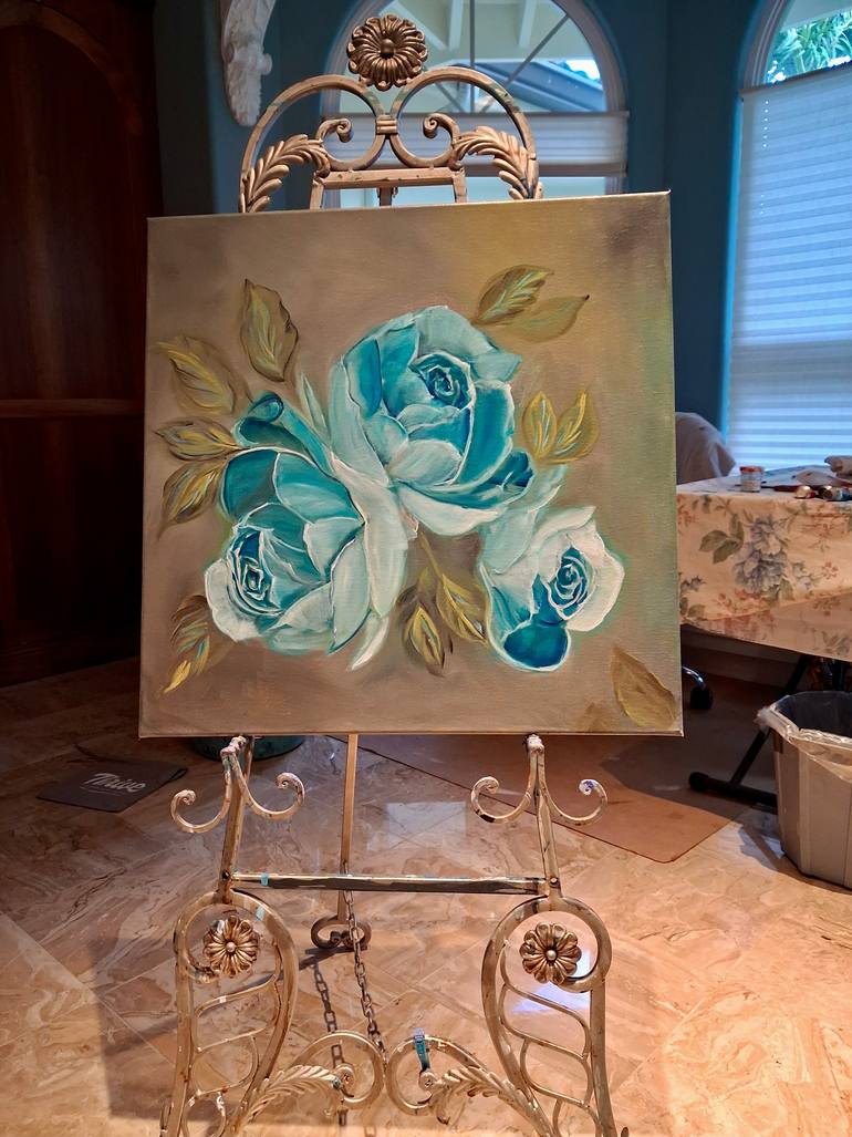 Original Impressionism Floral Painting by Jenny Jonah