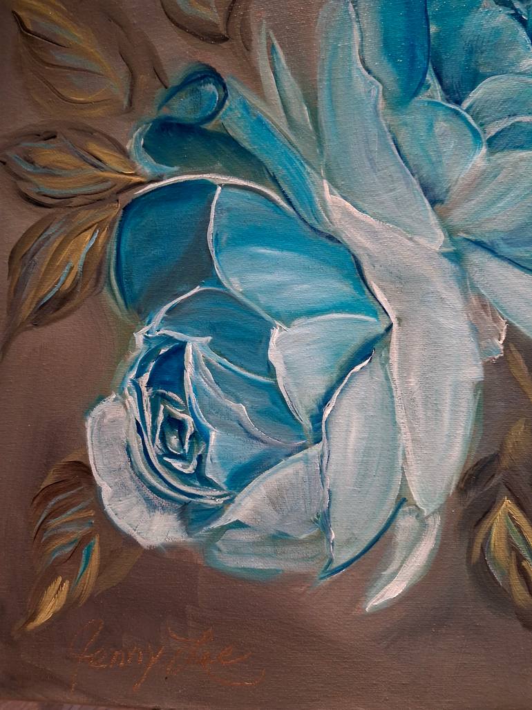 Original Impressionism Floral Painting by Jenny Jonah