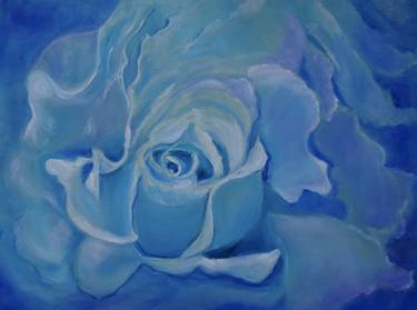 Saatchi Art Artist Jenny Jonah; Paintings, “Soft Blue rose Petals” #art