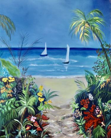 Print of Impressionism Beach Paintings by Jenny Jonah