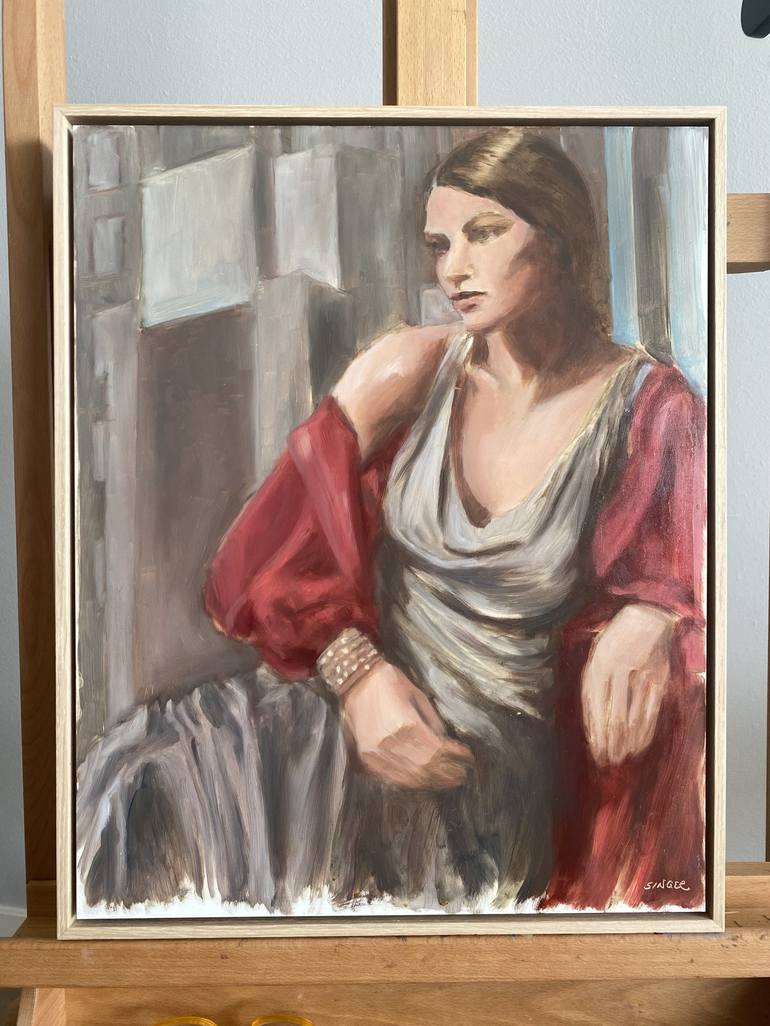 Original Women Painting by Leslie Singer