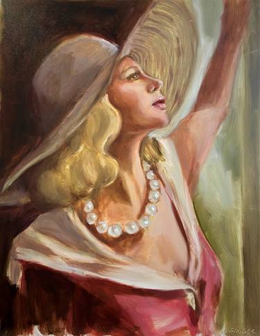 Original Women Painting by Leslie Singer