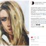 Model's Instagram Post (Painting in Progress)