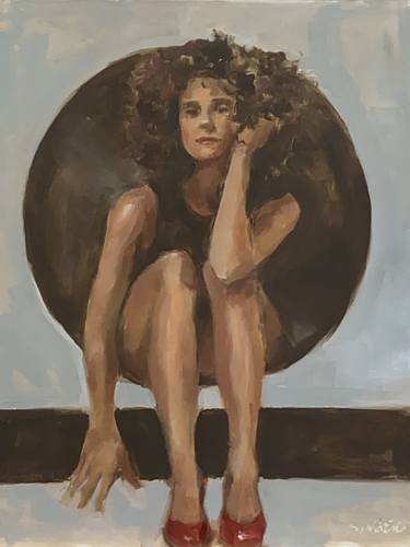 Original Figurative Women Paintings by Leslie Singer