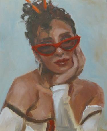 Original Figurative Women Paintings by Leslie Singer