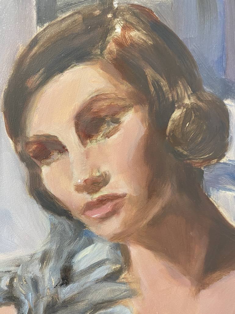 Original Art Deco Women Painting by Leslie Singer