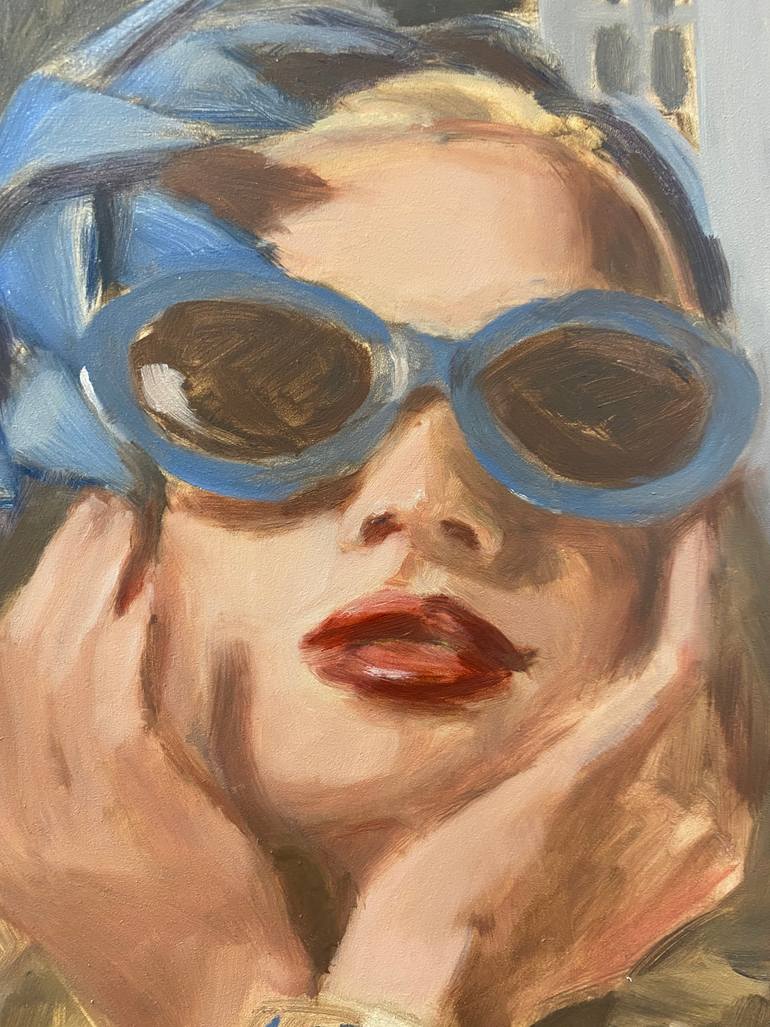 Original Art Deco Women Painting by Leslie Singer