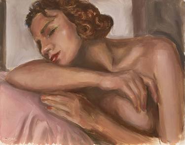 Original Art Deco Women Paintings by Leslie Singer