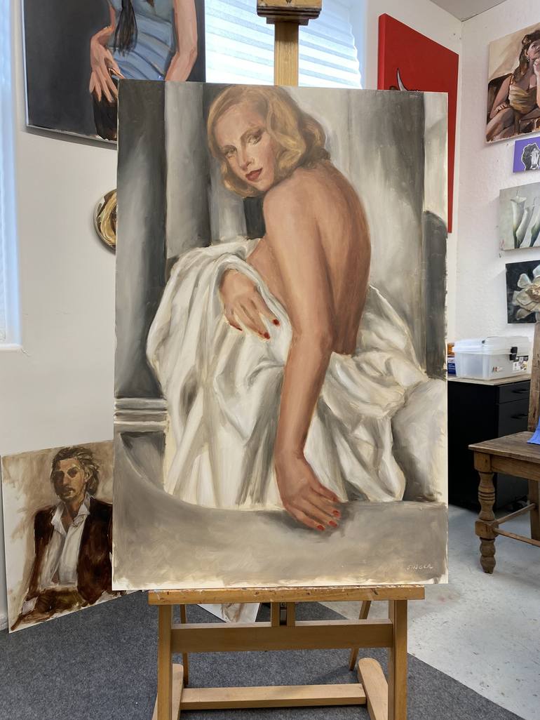 Original Nude Painting by Leslie Singer