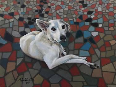Original Dogs Painting by Michele Martines