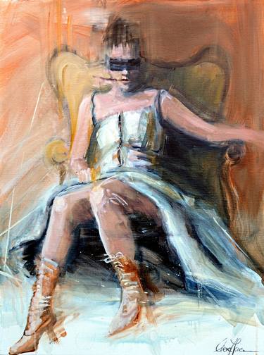 Original Figurative People Paintings by Lieve Maes