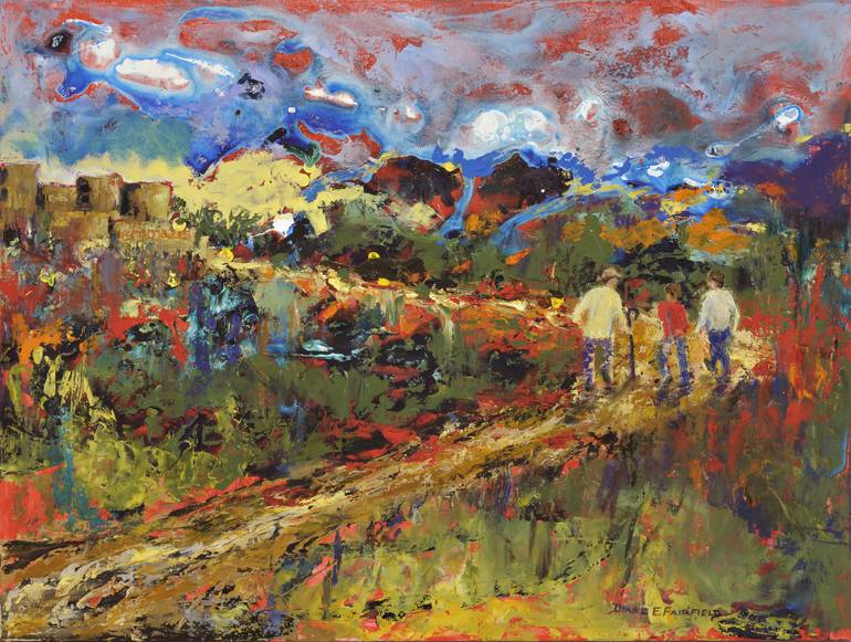 Road to Emmaus Painting by Diane Fairfield | Saatchi Art
