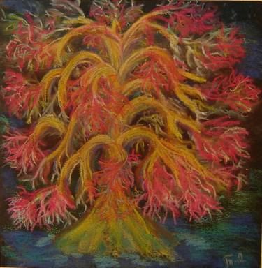 Painting  of pink tree thumb