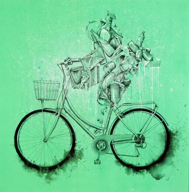 Print of Figurative Bike Paintings by BOND ART