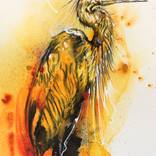 Grand héron au pétrole 4 by BOND ART