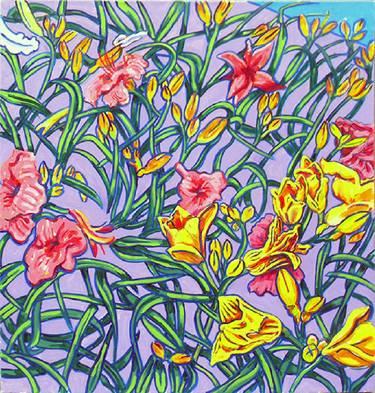 Print of Pop Art Floral Paintings by Dan Freeman