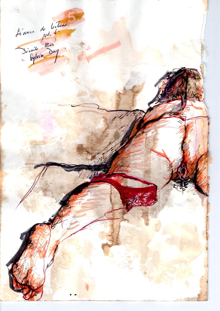 Original Erotic Drawing by J Marc LALOUX